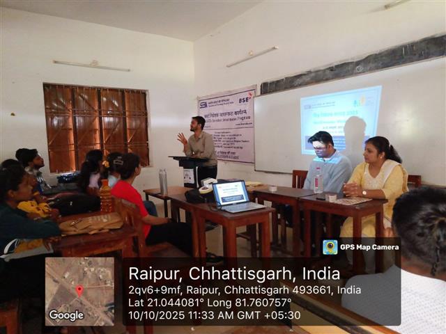 Photo Gallery-SMARTs investor awareness program-Govt kavyopadhyay hiralal college Abhanpur-Rajim Road